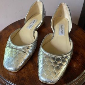Jimmy Choo silver flats